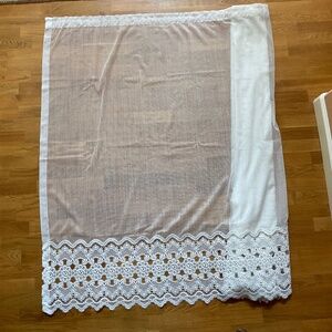Sheer Window Curtain with Lace